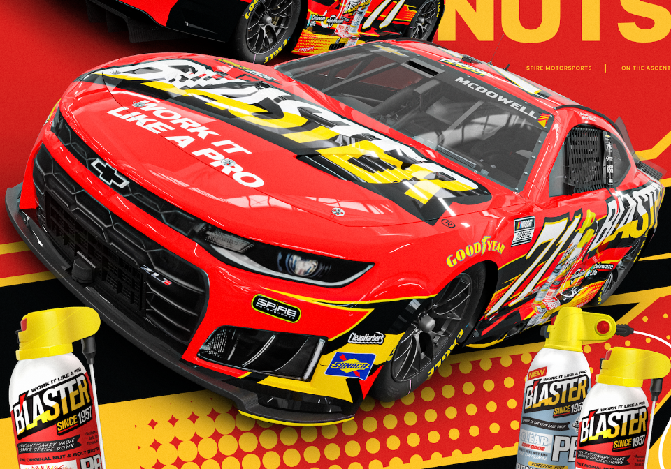 B’laster Holdings Partners with McDowell, Spire Motorsports for Two Races in 2026