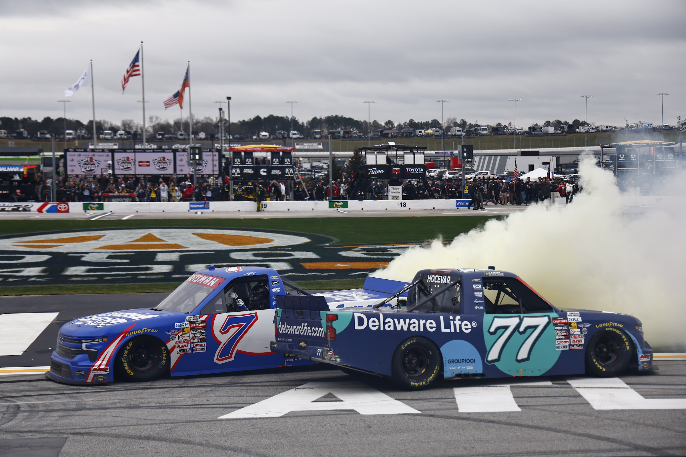 Busch makes it three straight in Fr8 Racing 208 at EchoPark Speedway