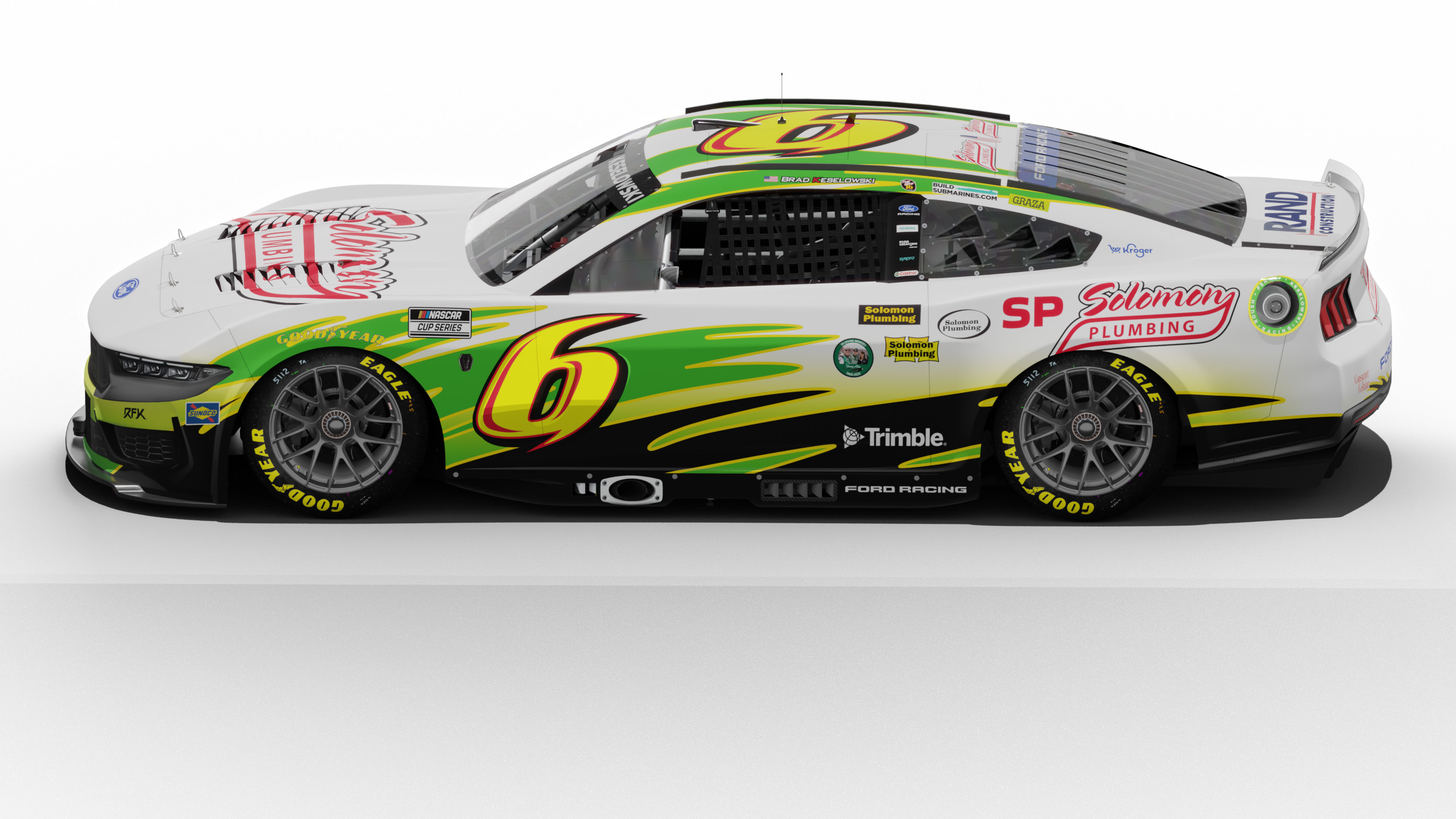 The No. 6 Solomon Plumbing Ford Mustang Dark Hors