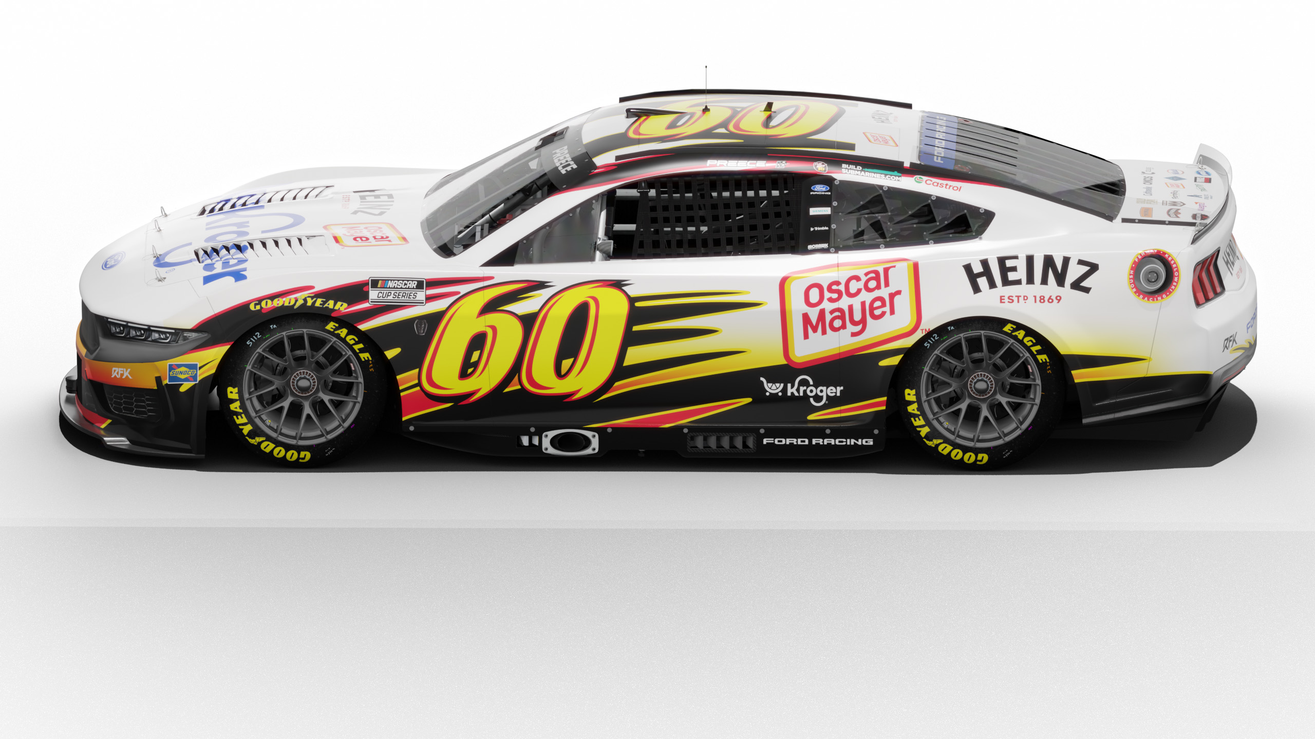 The No. 60 Kroger / Oscar Mayer / Heinz Ford Mustang Dark Horse