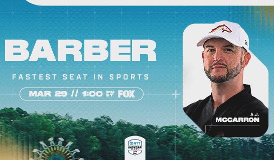 Alabama Football Legend McCarron To Ride in Fastest Seat in Sports at Barber Alabama Football Legend McCarron To Ride in Fastest Seat in Sports at Barber
