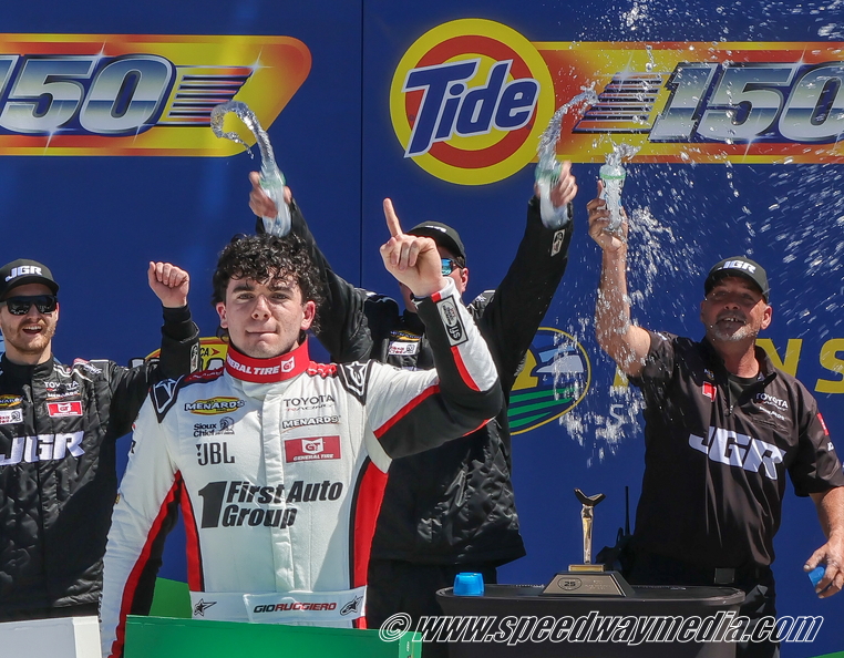 Gio Ruggiero Holds Off Daniel Dye For ARCA Kansas Victory Gio Ruggiero Holds Off Daniel Dye For ARCA Kansas Victory