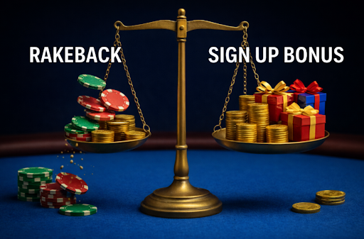 Rakeback vs Poker Sign Up Bonus: What Actually Maximizes Your EV in 2026 Rakeback vs Poker Sign Up Bonus: What Actually Maximizes Your EV in 2026