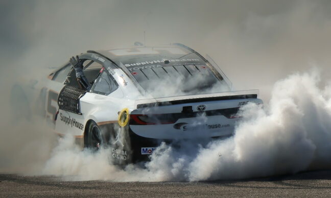 Tyler Reddick wins Cup Series race over Kyle Larson in last lap pass at Kansas Tyler Reddick wins Cup Series race over Kyle Larson in last lap pass at Kansas