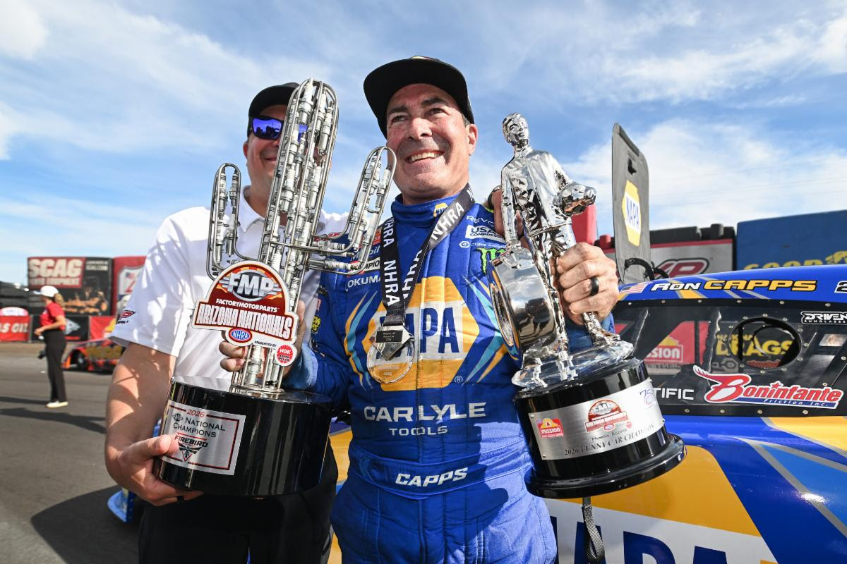 FUNNY CAR’S RON CAPPS HAS SIGHTS ON WIN AT 1,000TH FUNNY CAR RACE AT LUCAS OIL NHRA WINTERNATIONALS FUNNY CAR’S RON CAPPS HAS SIGHTS ON WIN AT 1,000TH FUNNY CAR RACE AT LUCAS OIL NHRA WINTERNATIONALS