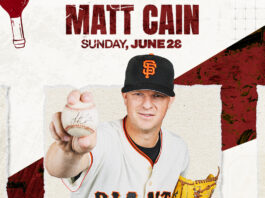 Three-Time World Series Champion Matt Cain Named Honorary Race Official For Toyota/Save Mart 350 at Sonoma Raceway