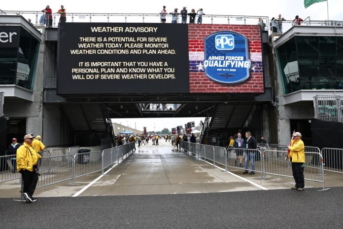 Weather advisory - PPG Armed Forces Qualifying - Indianapolis 500 - By_ Chris Jones_Ref Image Without Watermark_m153783