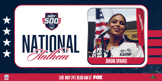 Jordin Sparks To Perform National Anthem at Indianapolis 500 Jordin Sparks To Perform National Anthem at Indianapolis 500