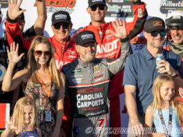 Justin Allgaier wins chaotic O’Reilly event at Pocono