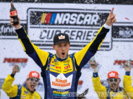 Denny Hamlin achieves first three-peat in Cup career at Pocono