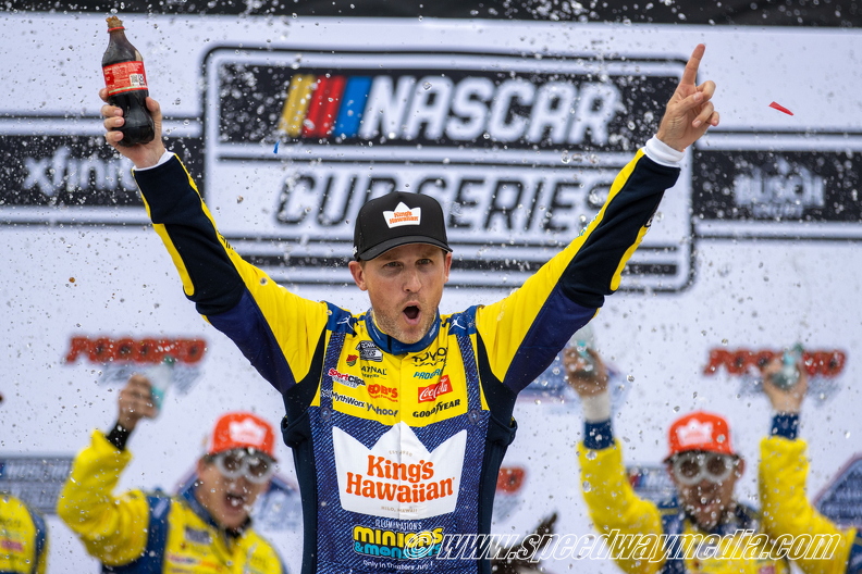 Denny Hamlin achieves first three-peat in Cup career at Pocono Denny Hamlin achieves first three-peat in Cup career at Pocono