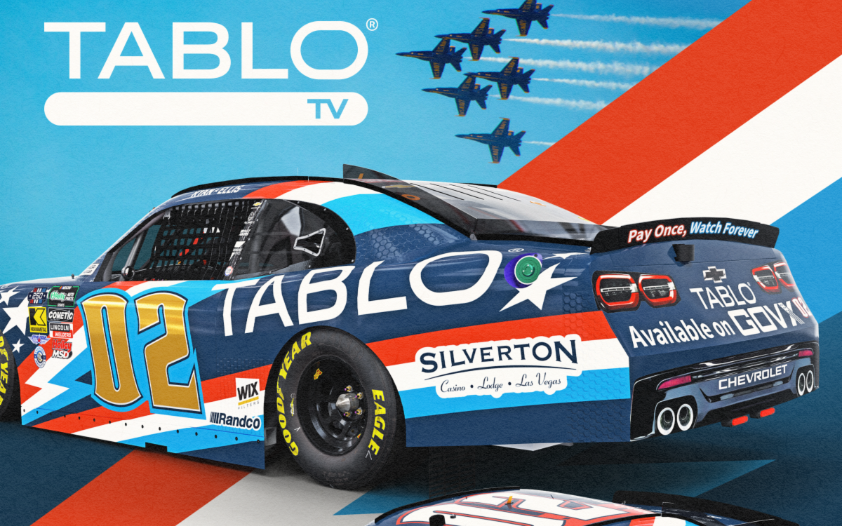 Tablo TV Unveils Patriotic Paint Scheme for Ryan Ellis and Young’s Motorsports at NASCAR’s Historic San Diego Weekend Tablo TV Unveils Patriotic Paint Scheme for Ryan Ellis and Young’s Motorsports at NASCAR’s Historic San Diego Weekend