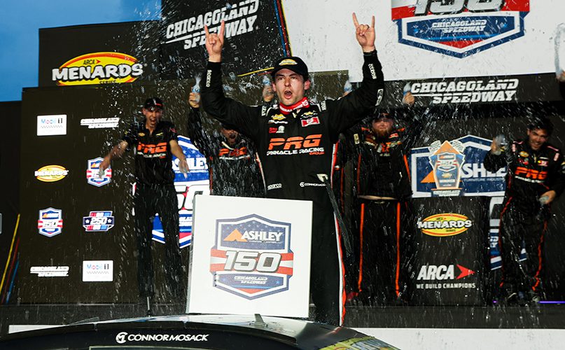 Connor Mosack scores first ARCA victory of 2026 at Chicagoland Connor Mosack scores first ARCA victory of 2026 at Chicagoland