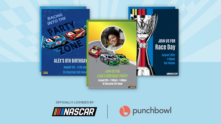 Punchbowl and NASCAR Debut a Collection of Online Invitations for Racing Fans of All Ages Punchbowl and NASCAR Debut a Collection of Online Invitations for Racing Fans of All Ages