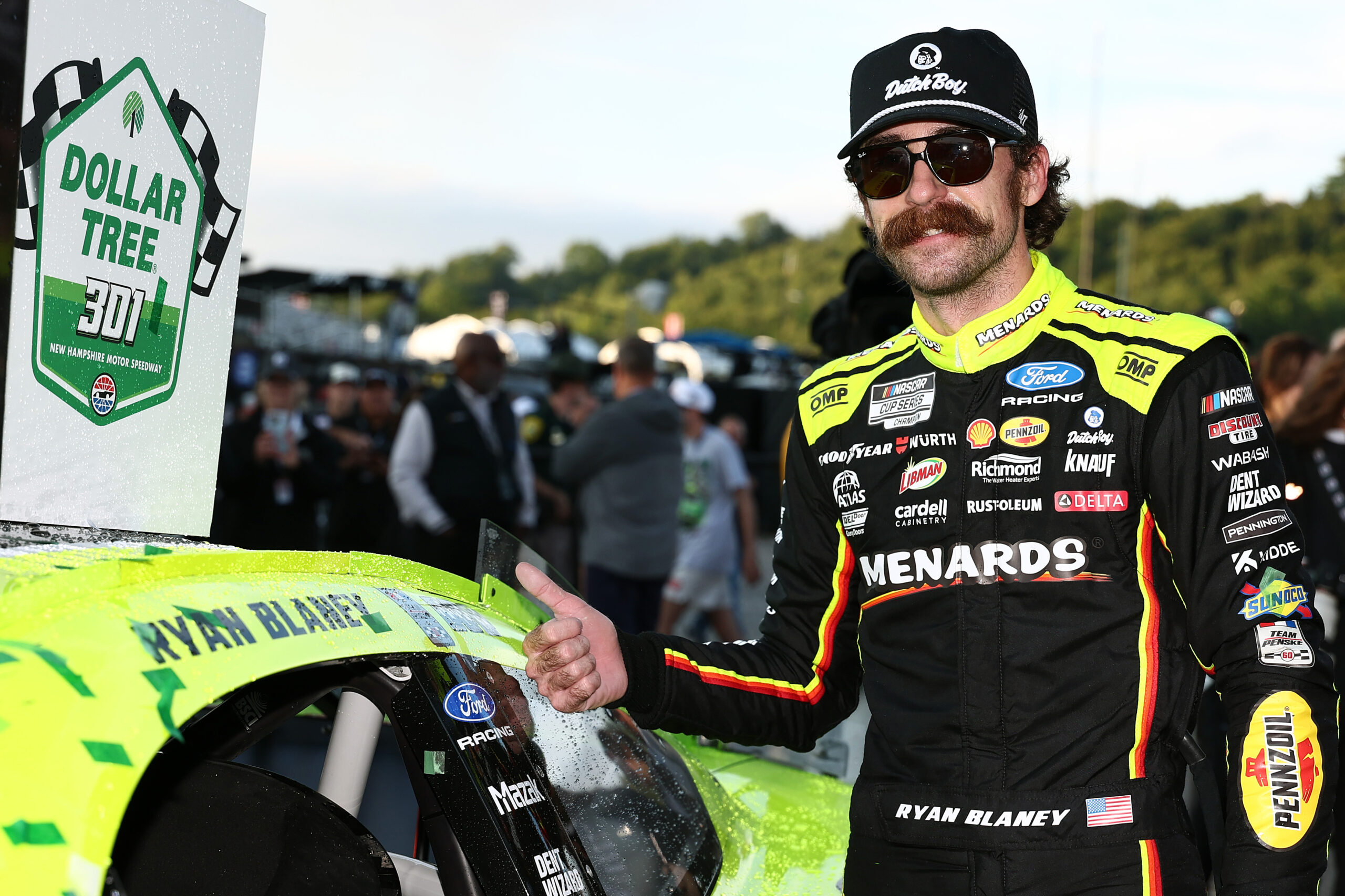 Ryan Blaney capitalizes on late two-tire pit call for second consecutive Cup victory at New Hampshire Ryan Blaney capitalizes on late two-tire pit call for second consecutive Cup victory at New Hampshire