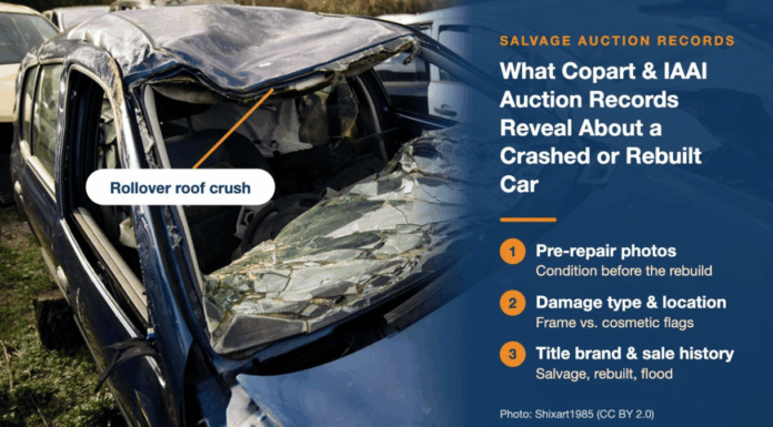 What Copart and IAAI Auction Records Reveal About a Crashed or Rebuilt Car