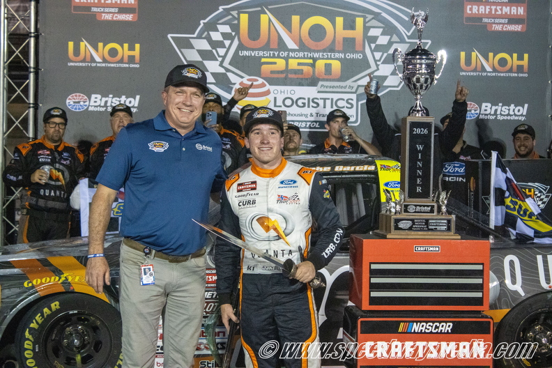 Jake Garcia muscles to first Truck career victory at Bristol Jake Garcia muscles to first Truck career victory at Bristol