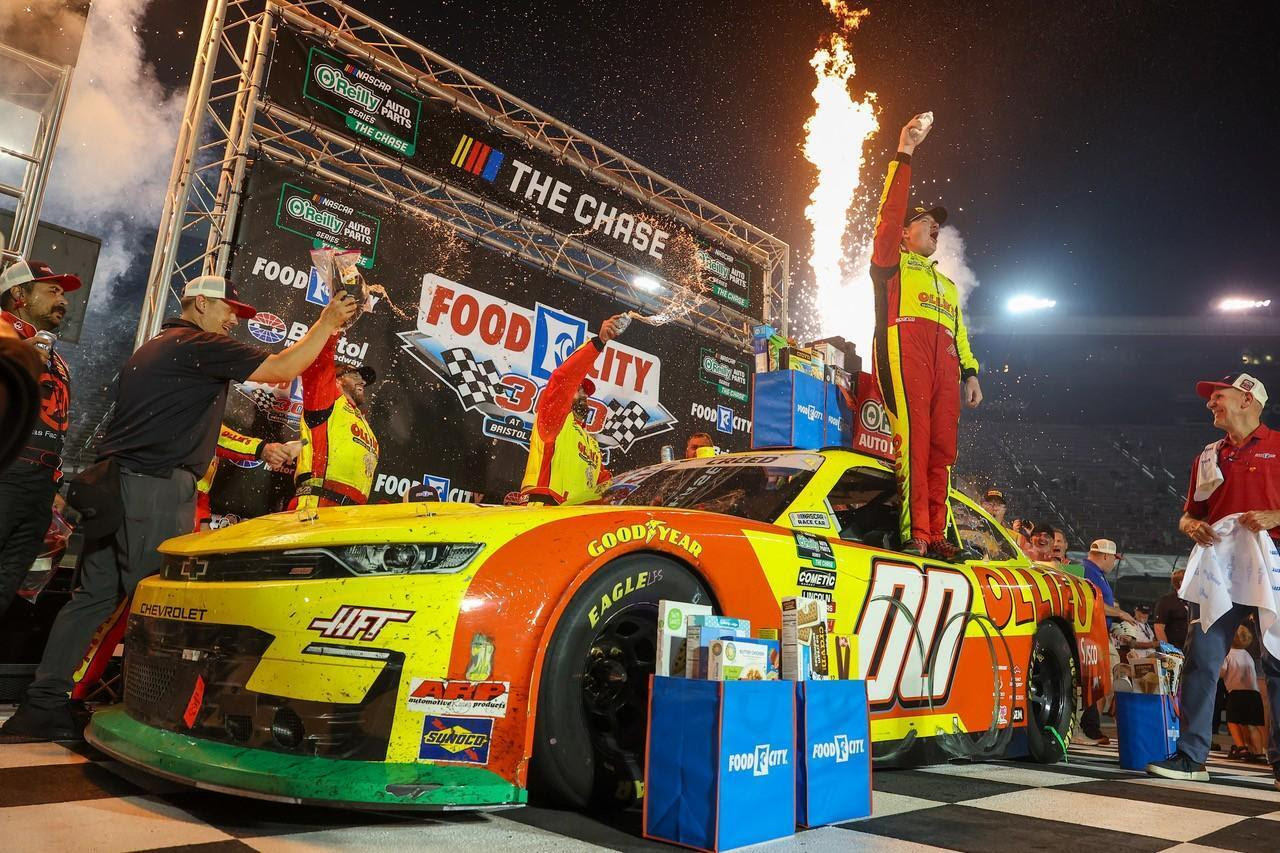 CREED CELEBRATES FOOD CITY 300 VICTORYAT BMS AND TAKES OVER CHASE POINTS LEAD IN NASCAR O’REILLY AUTO PARTS SERIES CREED CELEBRATES FOOD CITY 300 VICTORYAT BMS AND TAKES OVER CHASE POINTS LEAD IN NASCAR O’REILLY AUTO PARTS SERIES