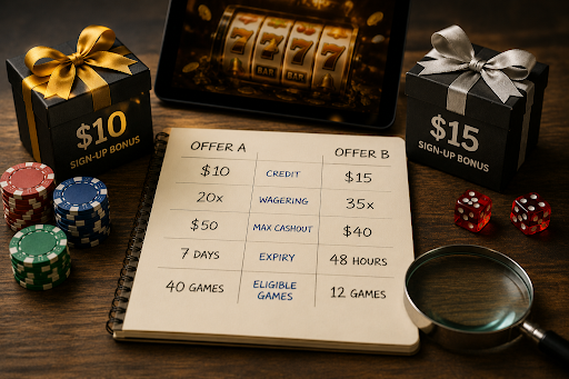 Comparing Small Sign-Up Offers Across Australian Pokies Sites Comparing Small Sign-Up Offers Across Australian Pokies Sites