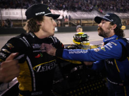 Ryan Blaney, Carson Hocevar fight following late run-in at Bristol