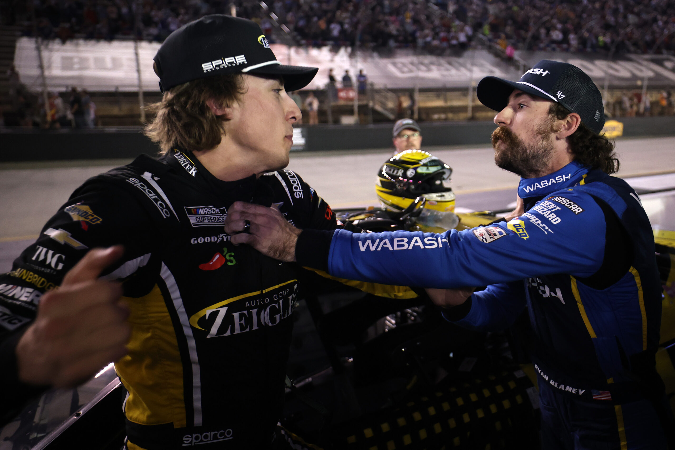 Ryan Blaney, Carson Hocevar fight following late run-in at Bristol Ryan Blaney, Carson Hocevar fight following late run-in at Bristol