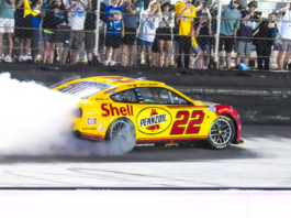 Joey Logano sneaks through for wild Bristol Night Race victory