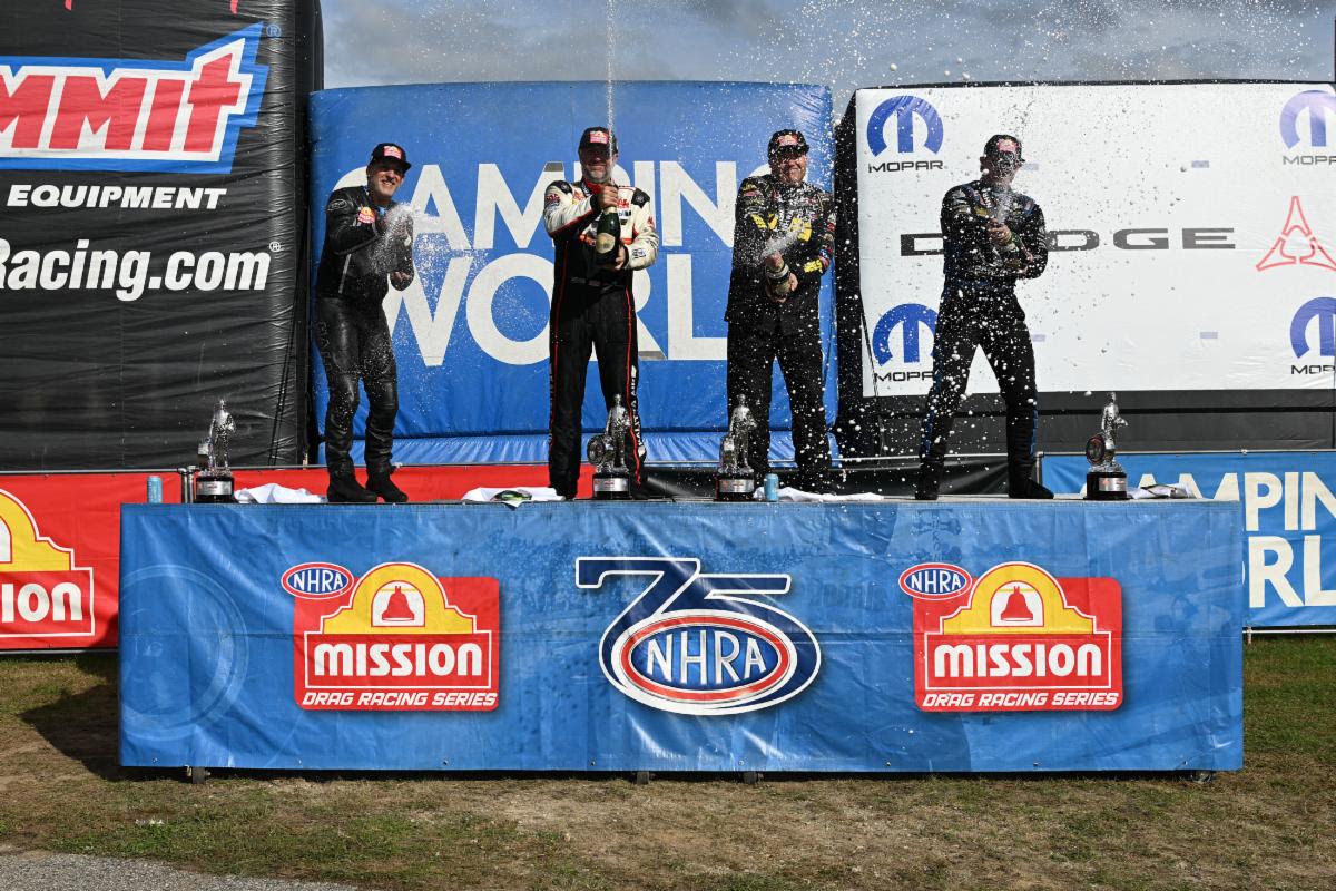 LANGDON SETS SPEED RECORD, WINS DODGE NHRA GREAT LAKES NATIONALS WITH VANDERGRIFF, T. COUGHLIN & HALL LANGDON SETS SPEED RECORD, WINS DODGE NHRA GREAT LAKES NATIONALS WITH VANDERGRIFF, T. COUGHLIN & HALL
