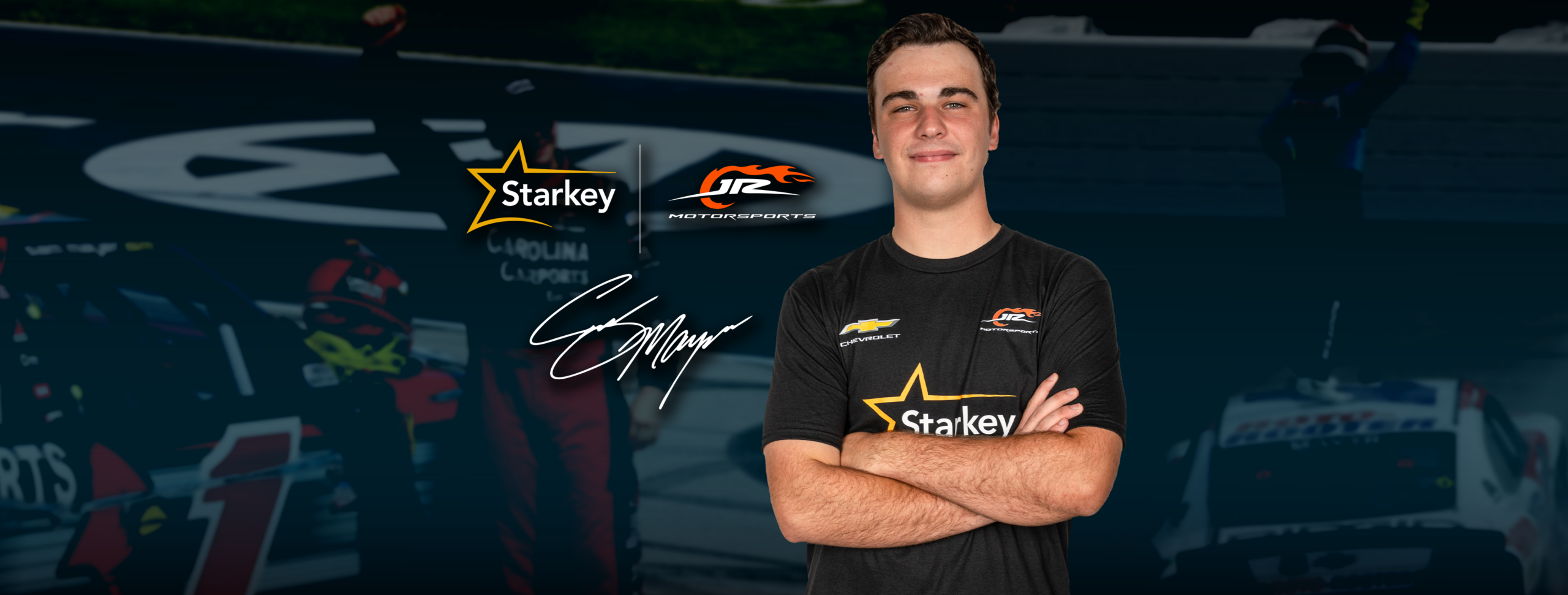 Sam Mayer Returns to JR Motorsports and the No. 1 Chevrolet with Starkey for 2027 NASCAR O’Reilly Auto Parts Series Season Sam Mayer Returns to JR Motorsports and the No. 1 Chevrolet with Starkey for 2027 NASCAR O’Reilly Auto Parts Series Season