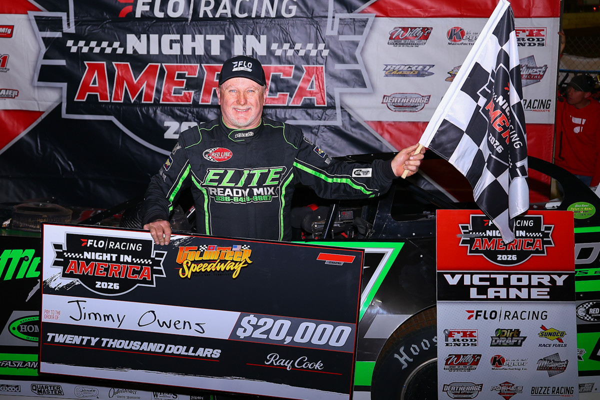 Jimmy Owens Wins Flo Night In America Race at Volunteer Speedway In Photo Finish Over Jonathan Davenport Jimmy Owens Wins Flo Night In America Race at Volunteer Speedway In Photo Finish Over Jonathan Davenport