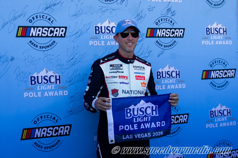 Denny Hamlin speeds to fifth Cup pole of 2026 at Las Vegas Denny Hamlin speeds to fifth Cup pole of 2026 at Las Vegas