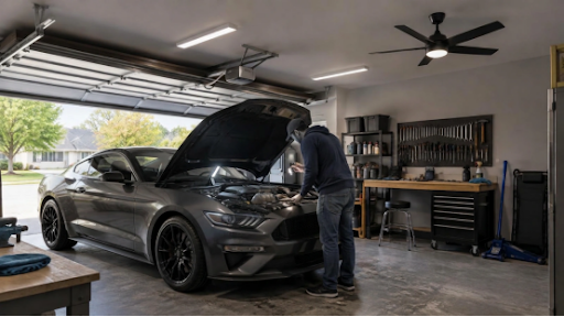 Beyond Parking: Lighting, Airflow, and Workspace Comfort for Car Enthusiasts Beyond Parking: Lighting, Airflow, and Workspace Comfort for Car Enthusiasts