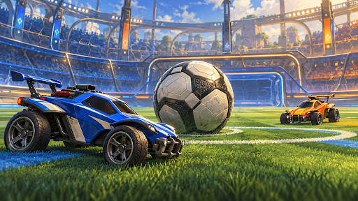 How to read a Rocket League tournament result Rocket League cars beside ball