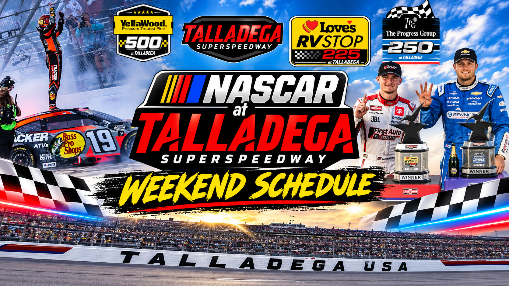 NASCAR at Talladega Superspeedway Weekend Schedule NASCAR at Talladega Superspeedway Weekend Schedule