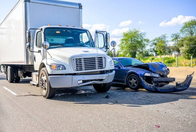 Finding Legal Help After a Truck Accident in Floral Park, New York Damaged commercial truck following a collision that may require a detailed accident investigation.