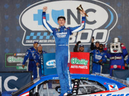 Day Rebounds From Penalty, Holds Off Love For Blue Cross NC 300 Victory