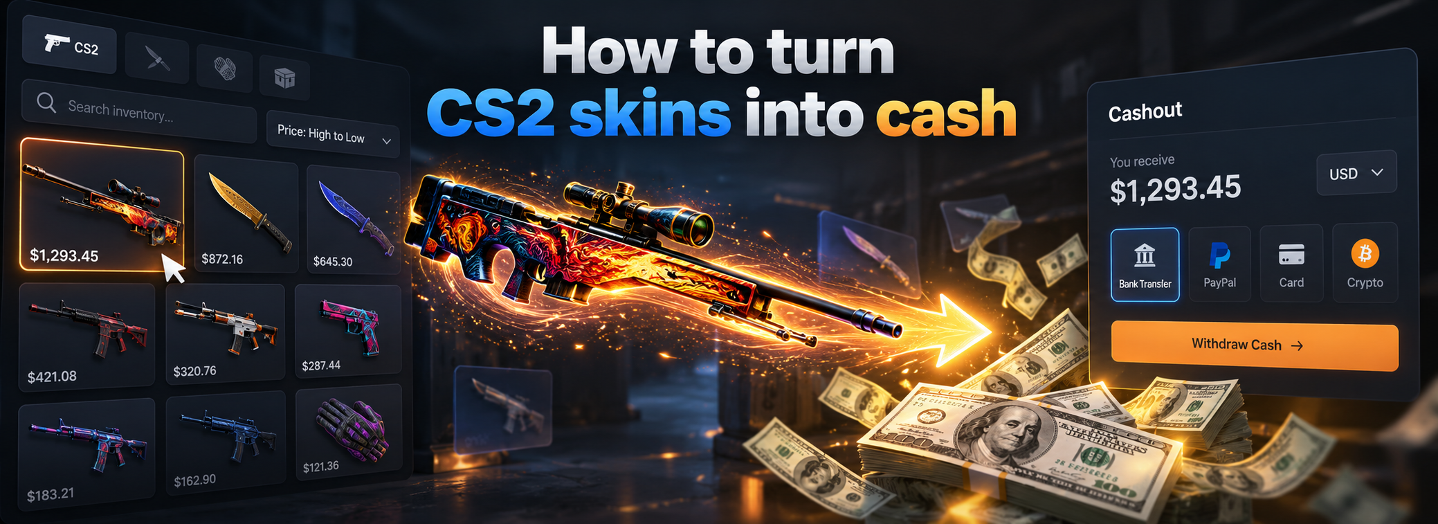 How to turn CS2 skins into cash How to turn CS2 skins into cash